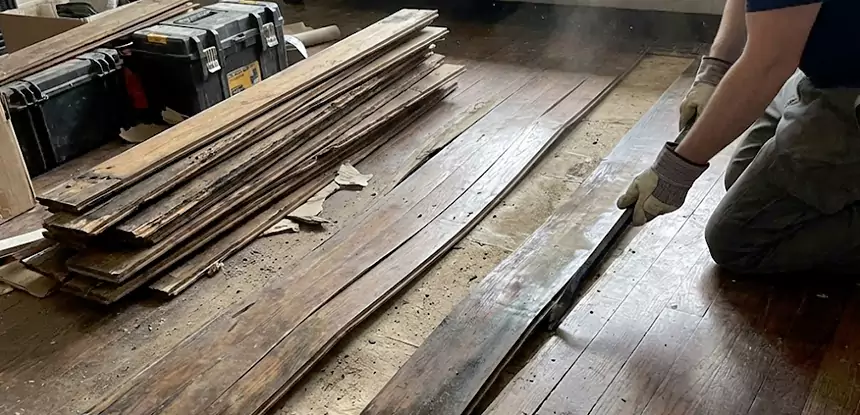 Wood Veneer Water Damage Repair Roopville